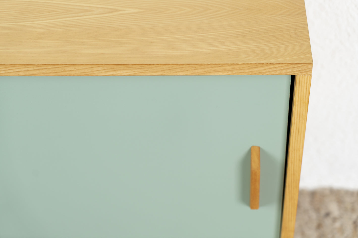Sideboard Kommode Schiebetüren Vintage Holz Tv Low Board pastell salbei
