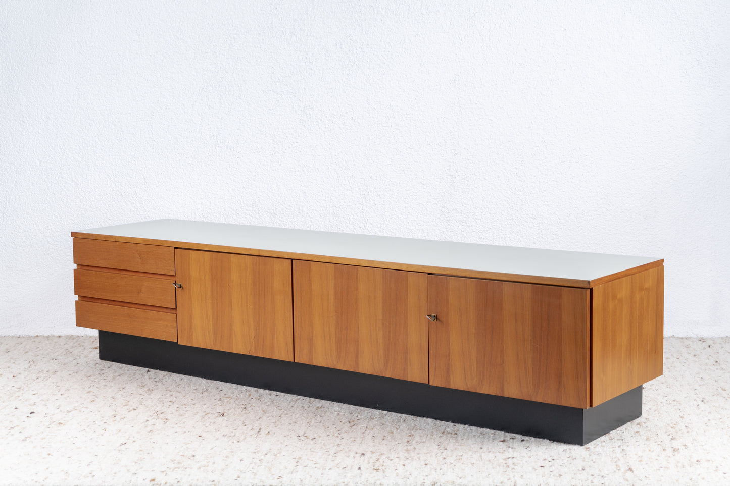 Vintage Sideboard Mid Century Kommode Holz Nuss Low Tv Board 60s 1960er