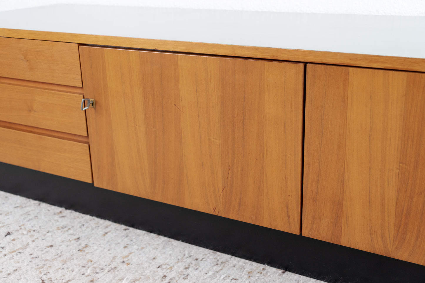 Vintage Sideboard Mid Century Kommode Holz Nuss Low Tv Board 60s 1960er