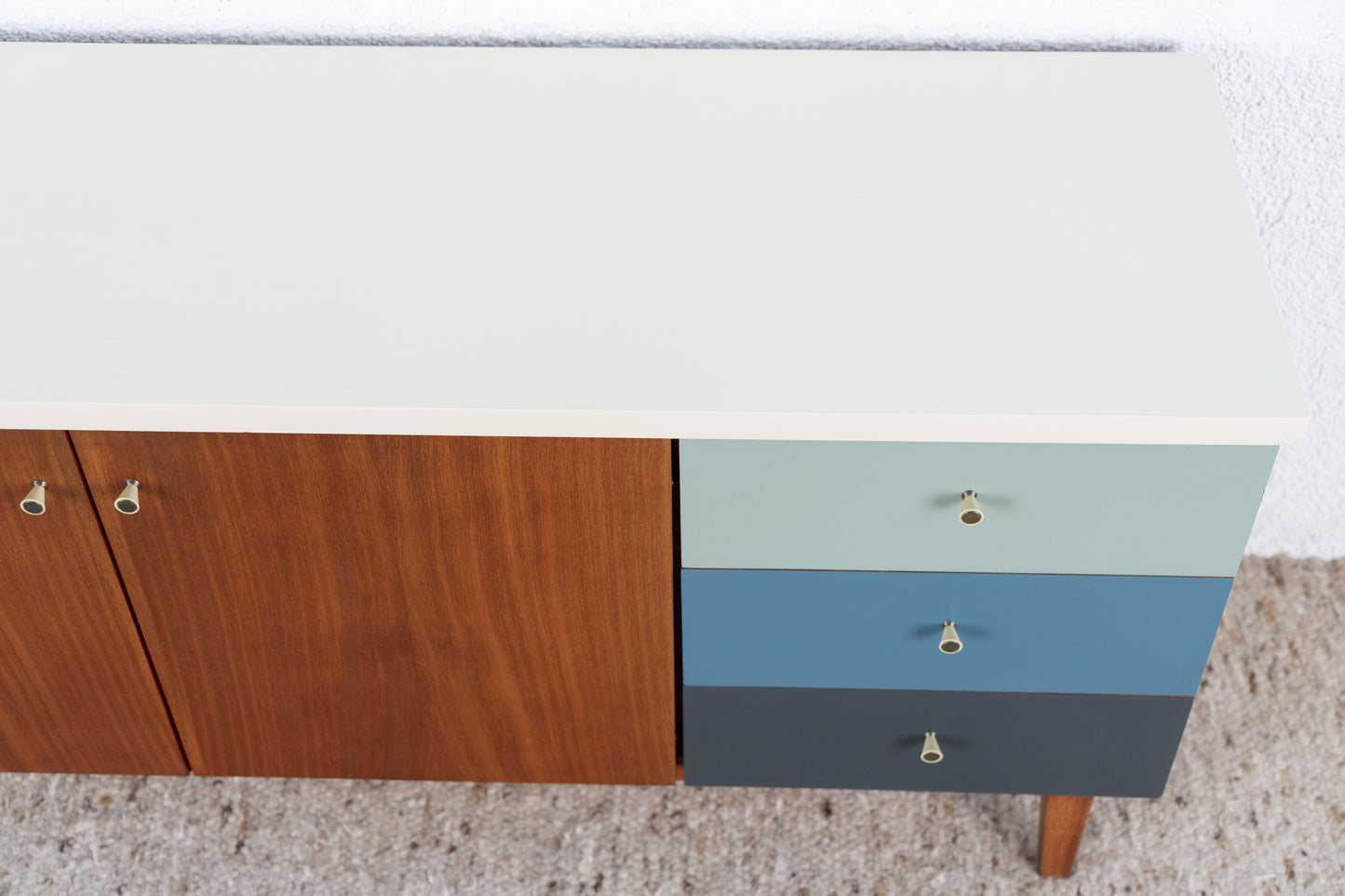 Vintage Sideboard Kommode Holz Schubladen 60s 60er Tv Board