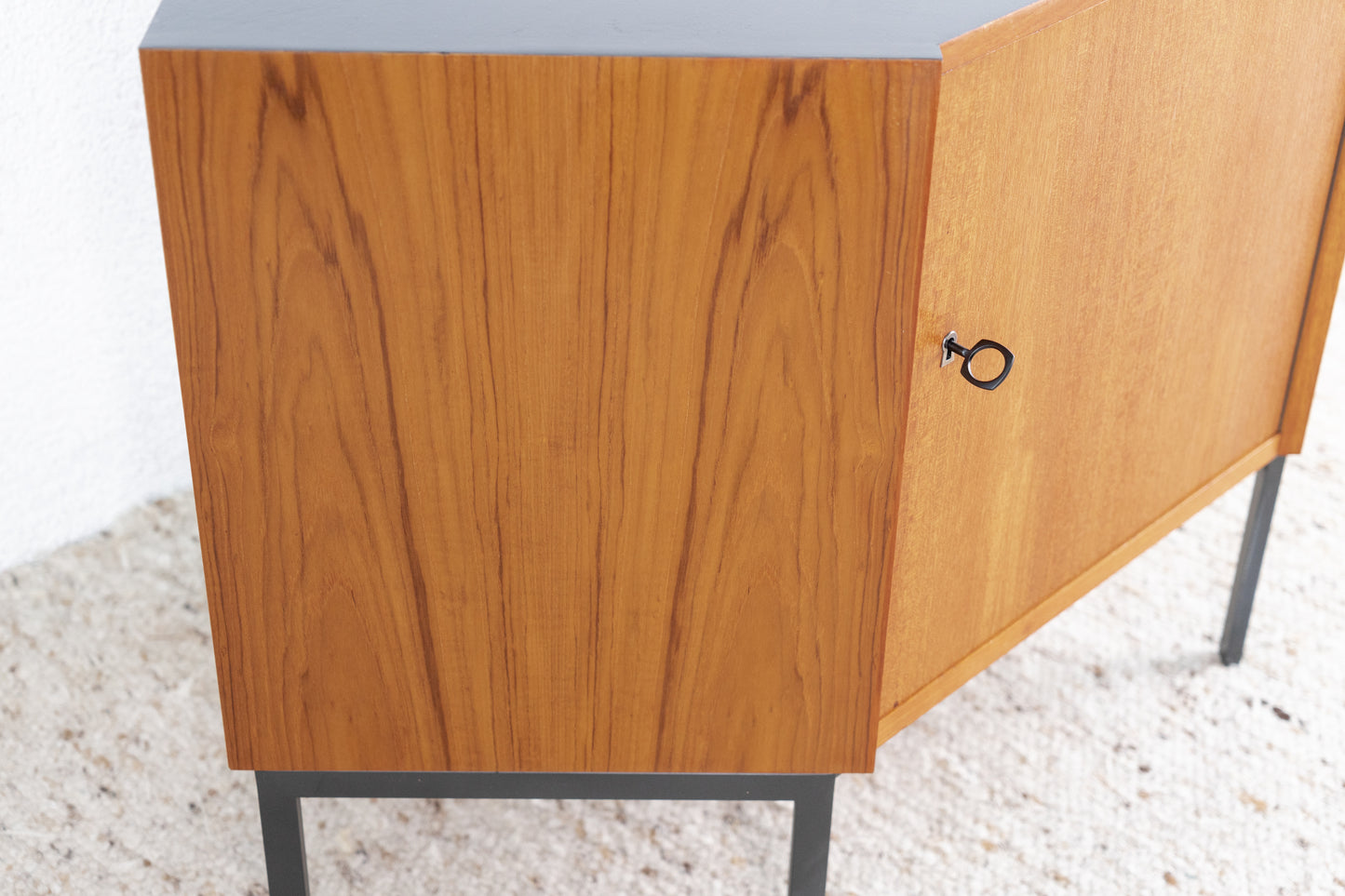Vintage Eckschrank Eckkommode Holz Teak 1960er Mid Century