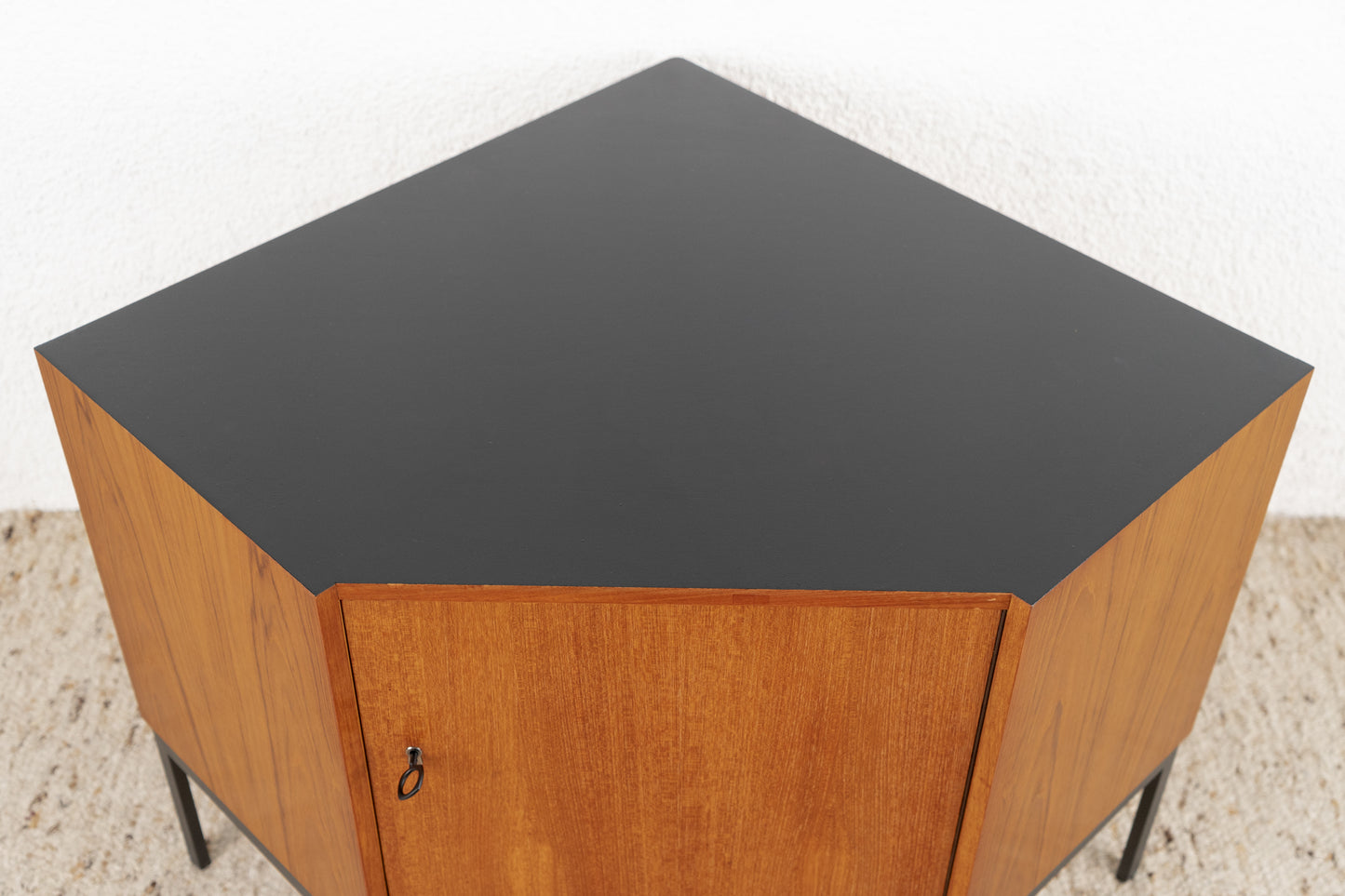 Vintage Eckschrank Eckkommode Holz Teak 1960er Mid Century