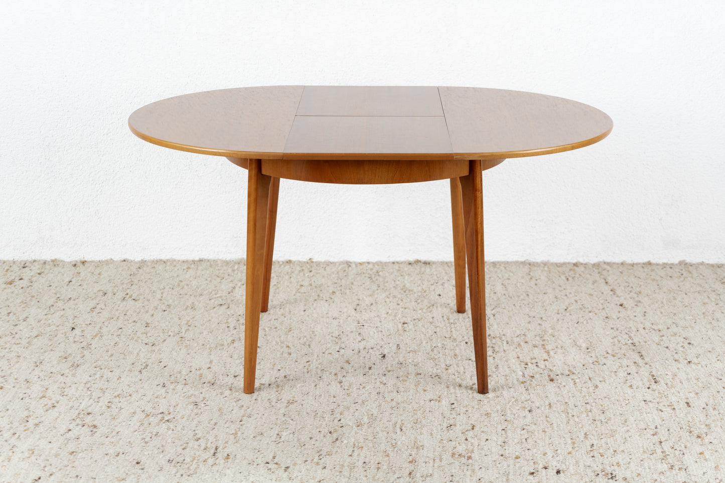 Vintage Esstisch Rund Oval Holz Mid Century Ausziehbar Nuss Küche Tisch