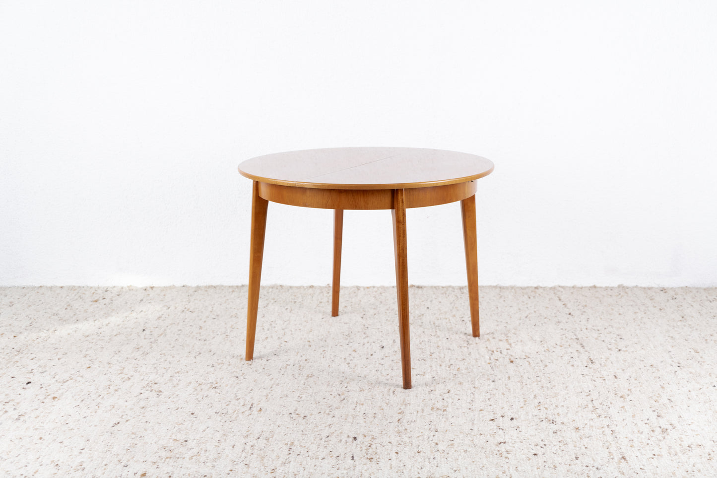 Vintage Esstisch Rund Oval Holz Mid Century Ausziehbar Nuss Küche Tisch