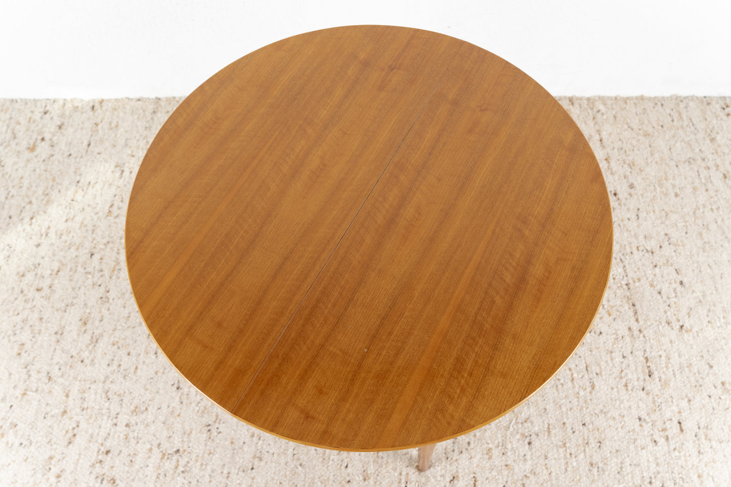Vintage Esstisch Rund Oval Holz Mid Century Ausziehbar Nuss Küche Tisch