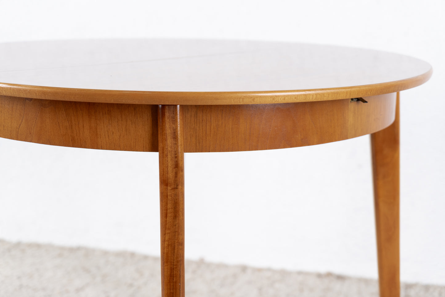 Vintage Esstisch Rund Oval Holz Mid Century Ausziehbar Nuss Küche Tisch