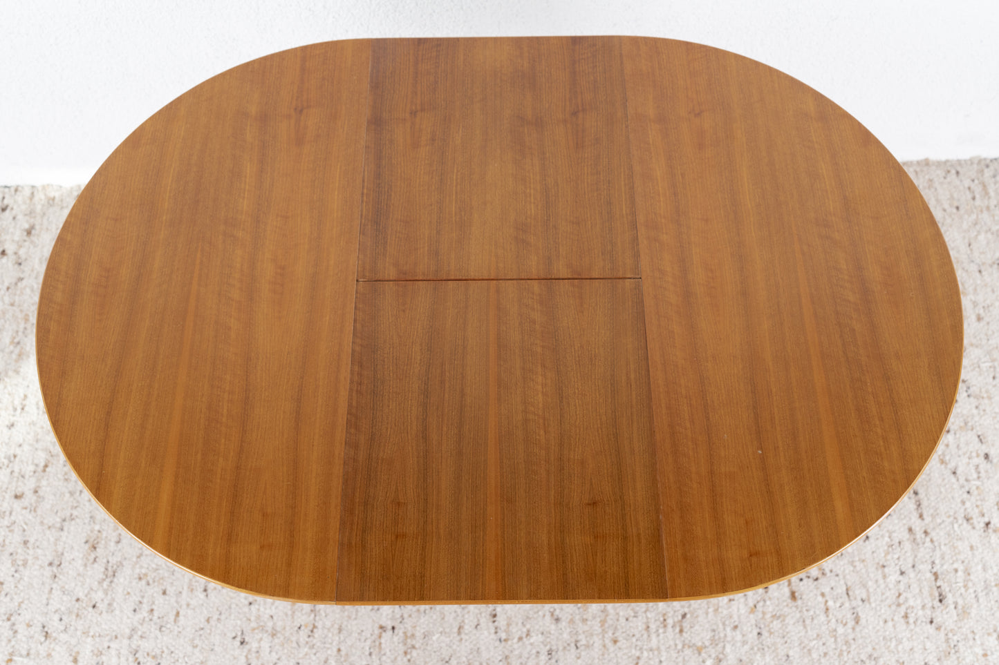Vintage Esstisch Rund Oval Holz Mid Century Ausziehbar Nuss Küche Tisch