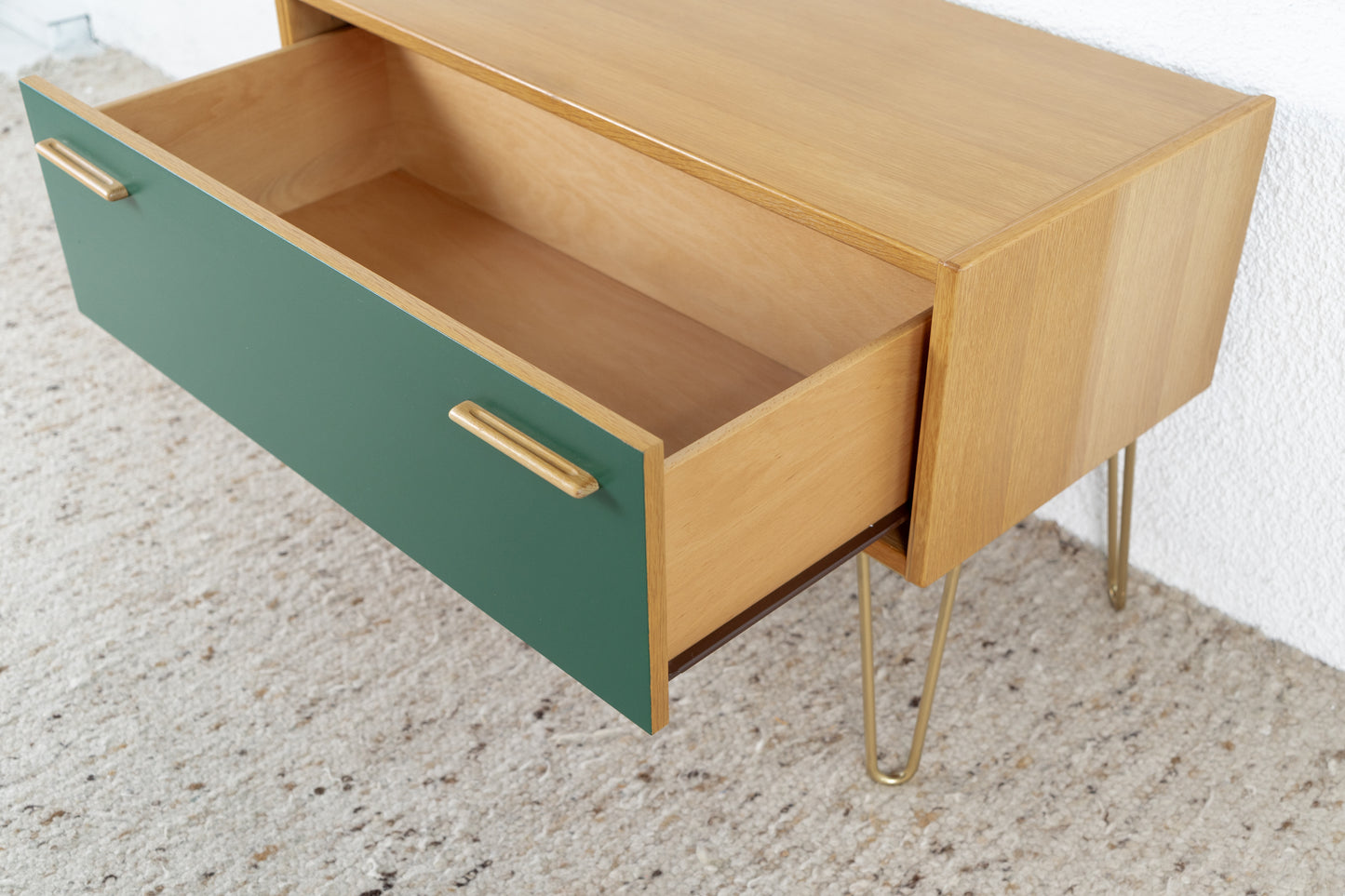 Vintage Hülsta Kommode Sideboard Holz Eiche Schublade Tv Low Board