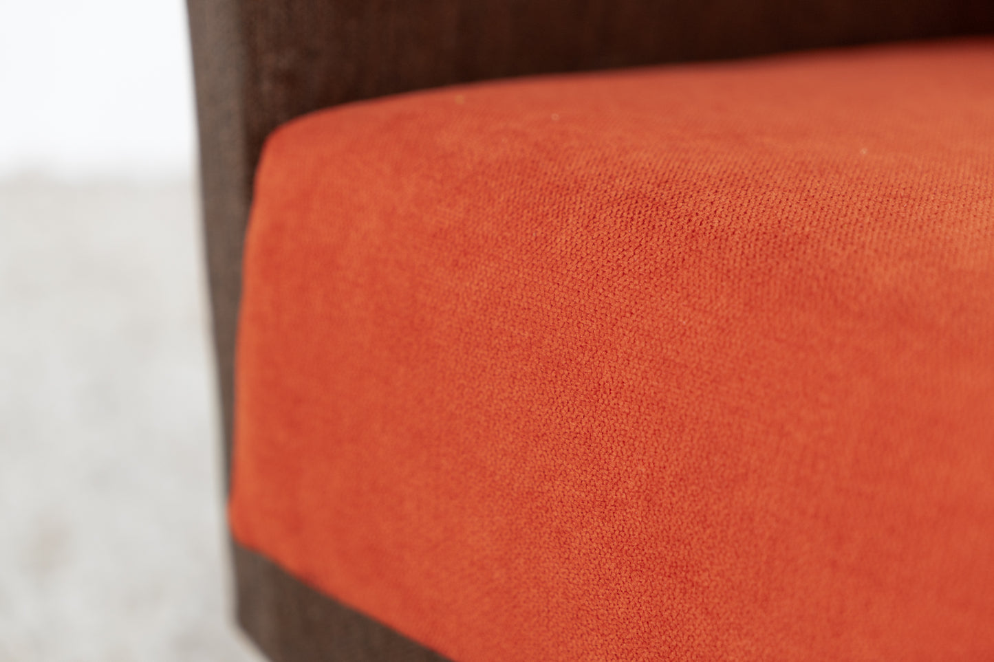 Vintage 1 von 2 Sessel Armlehne Mid Century Tv Orange Braun Armchair 60s Retro DDR 1960er