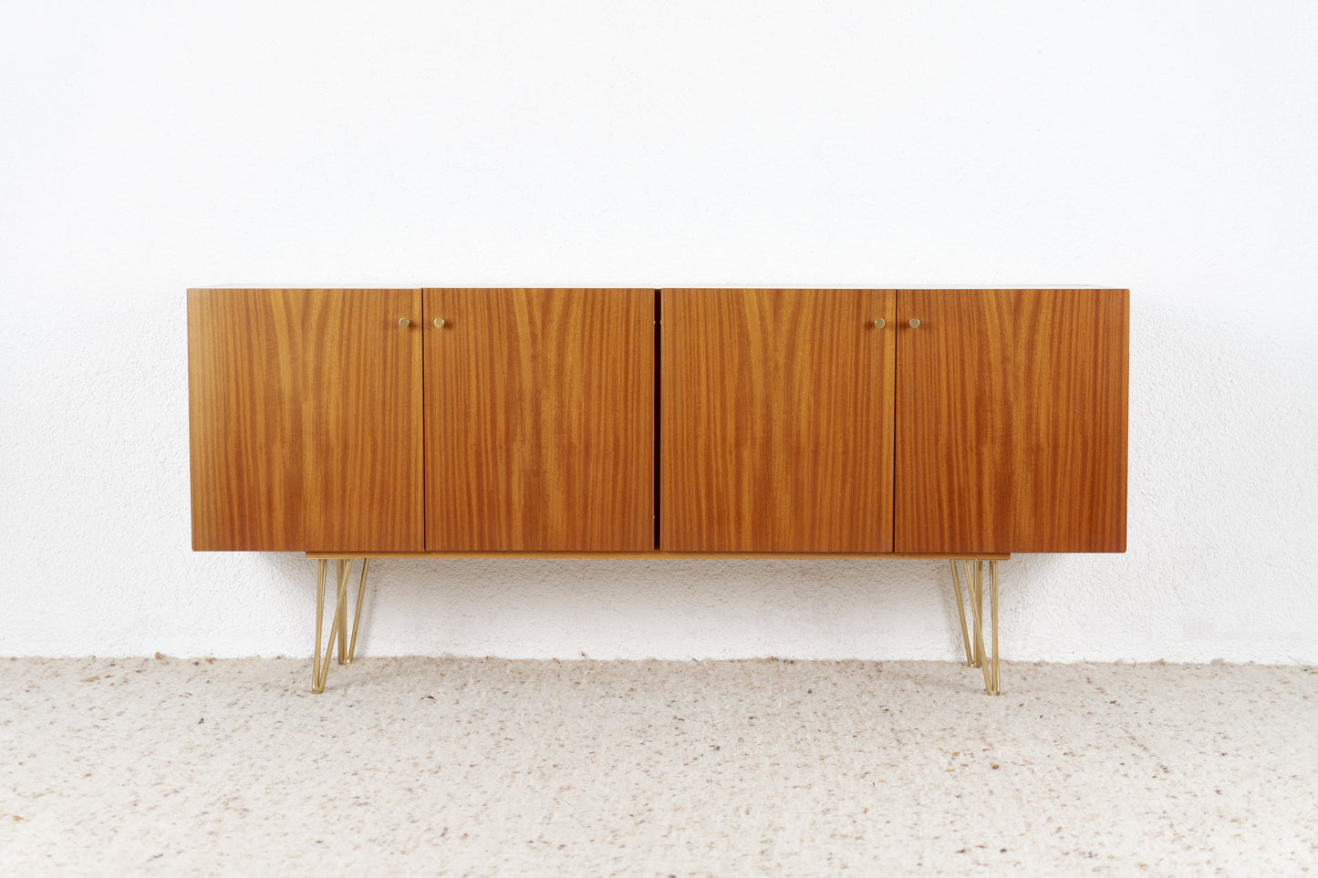 Vintage Sideboard Highboard Kommode Holz Nuss Mid Century Teak 1960er