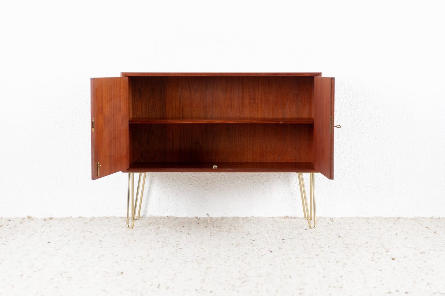 WK MÖBEL Vintage Teak Kommode Sideboard Mid Century Holz Schuhkommode