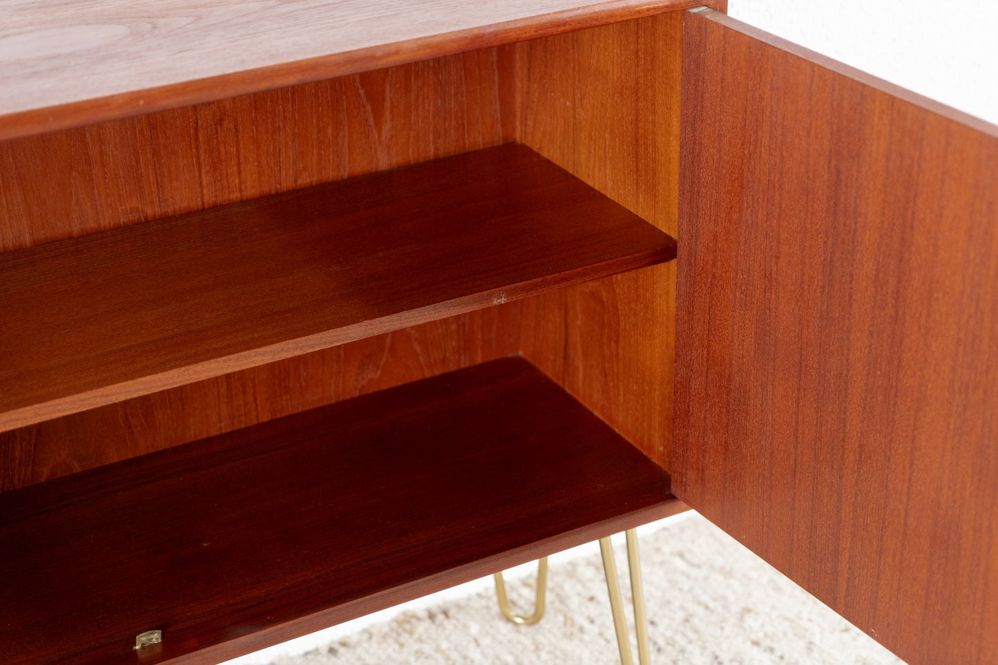 WK MÖBEL Vintage Teak Kommode Sideboard Mid Century Holz Schuhkommode