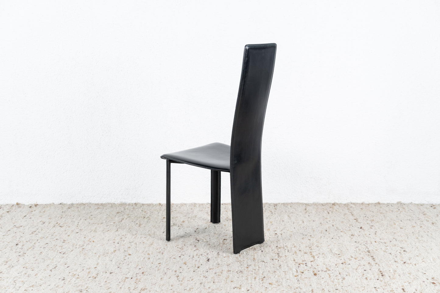 Stuhl Designer Vintage Stühle Leder Schwarz Italy Italienisch Esszimmer Küche