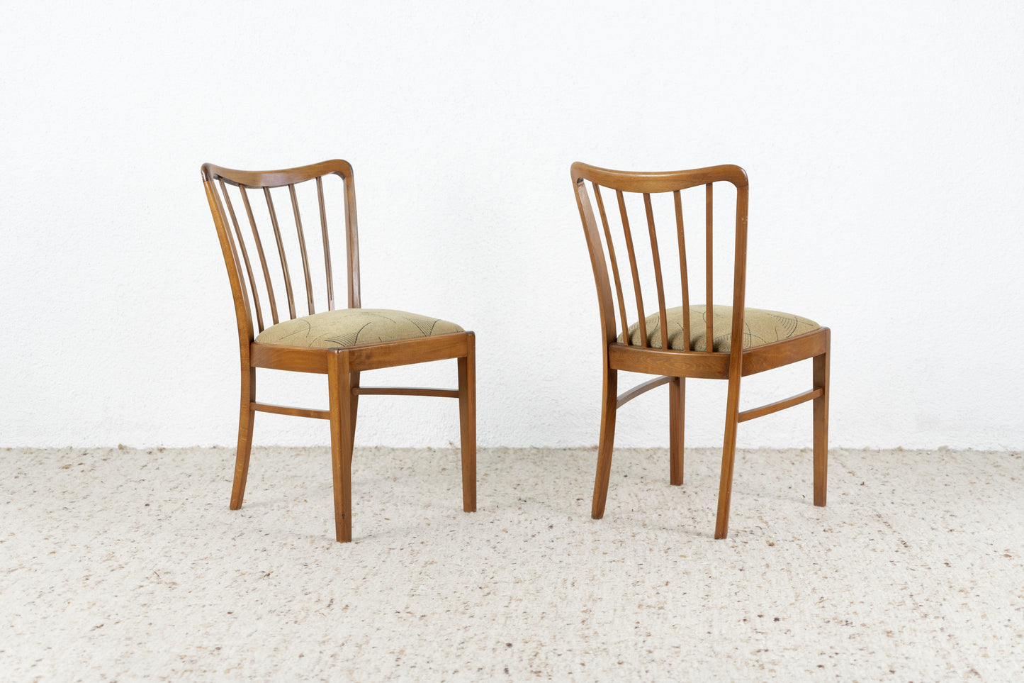 2er Set Stühle Vintage Massivholz Mid Century Küche Esszimmer Stuhl