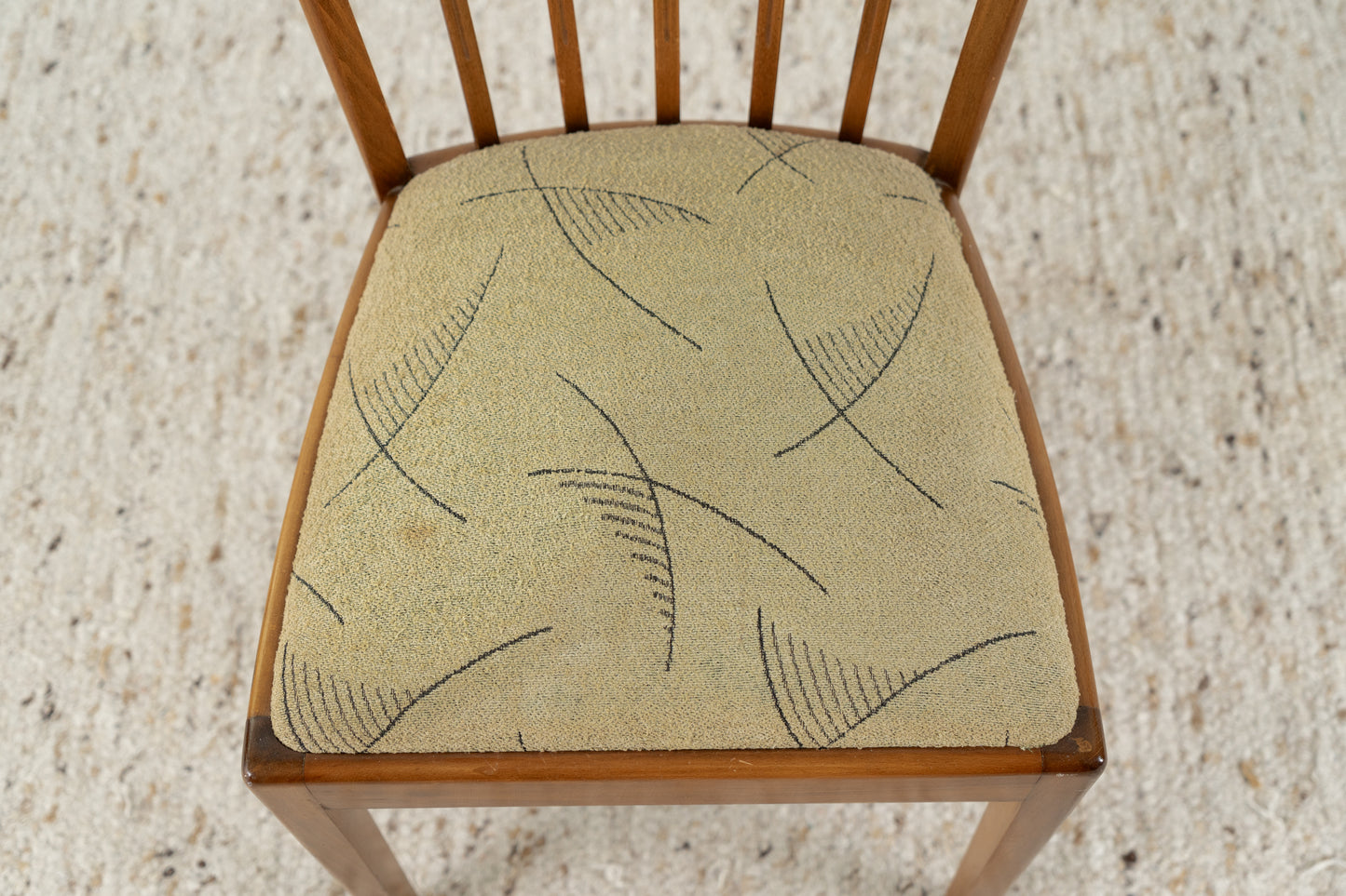 2er Set Stühle Vintage Massivholz Mid Century Küche Esszimmer Stuhl