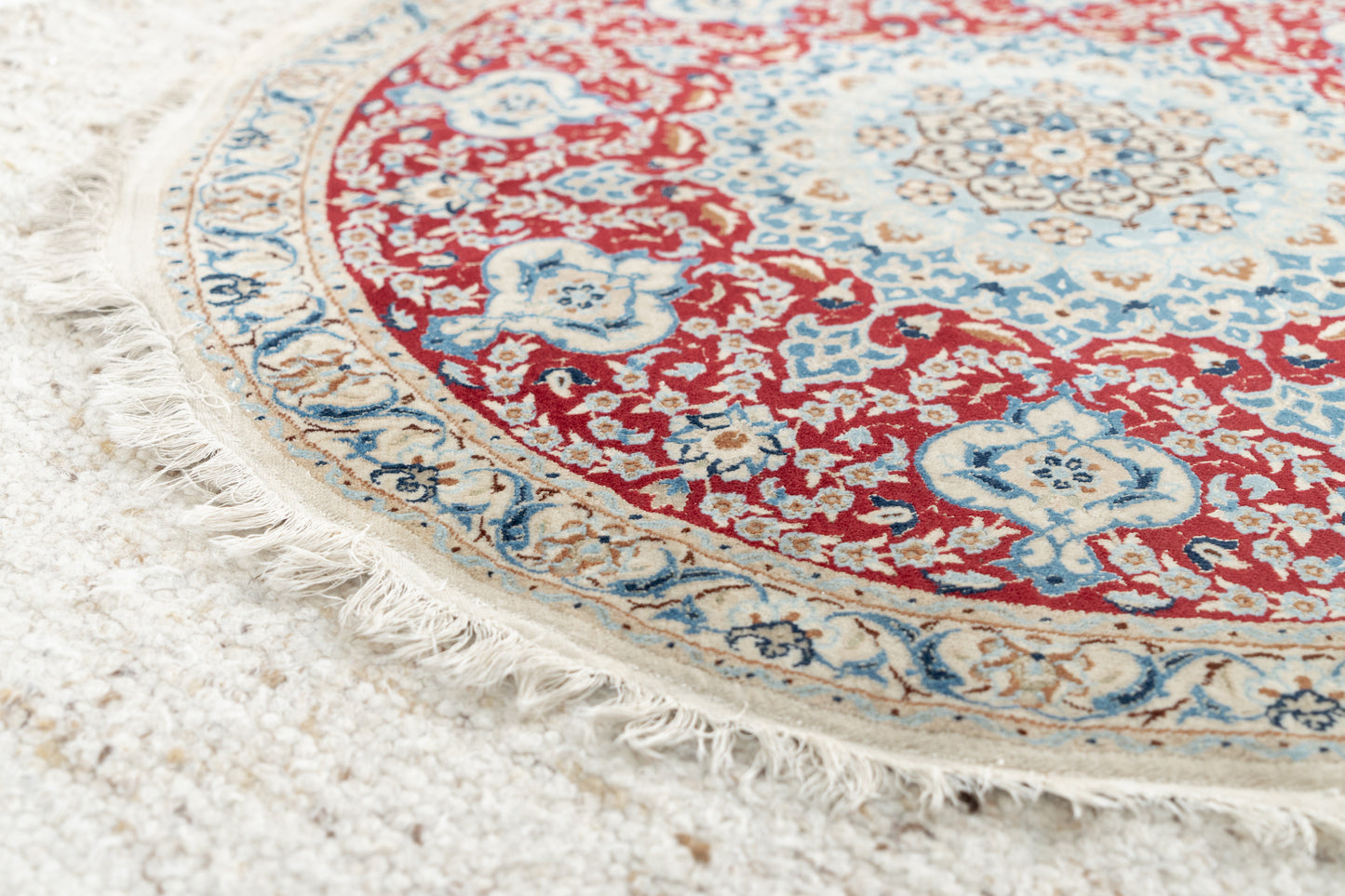 Vintage Teppich Rund Orientalisch Mid Century 1960er