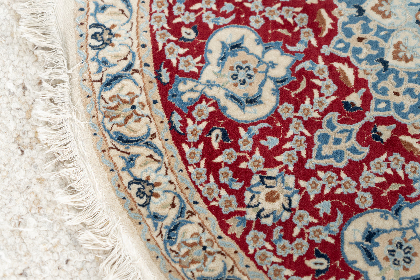 Vintage Teppich Rund Orientalisch Mid Century 1960er