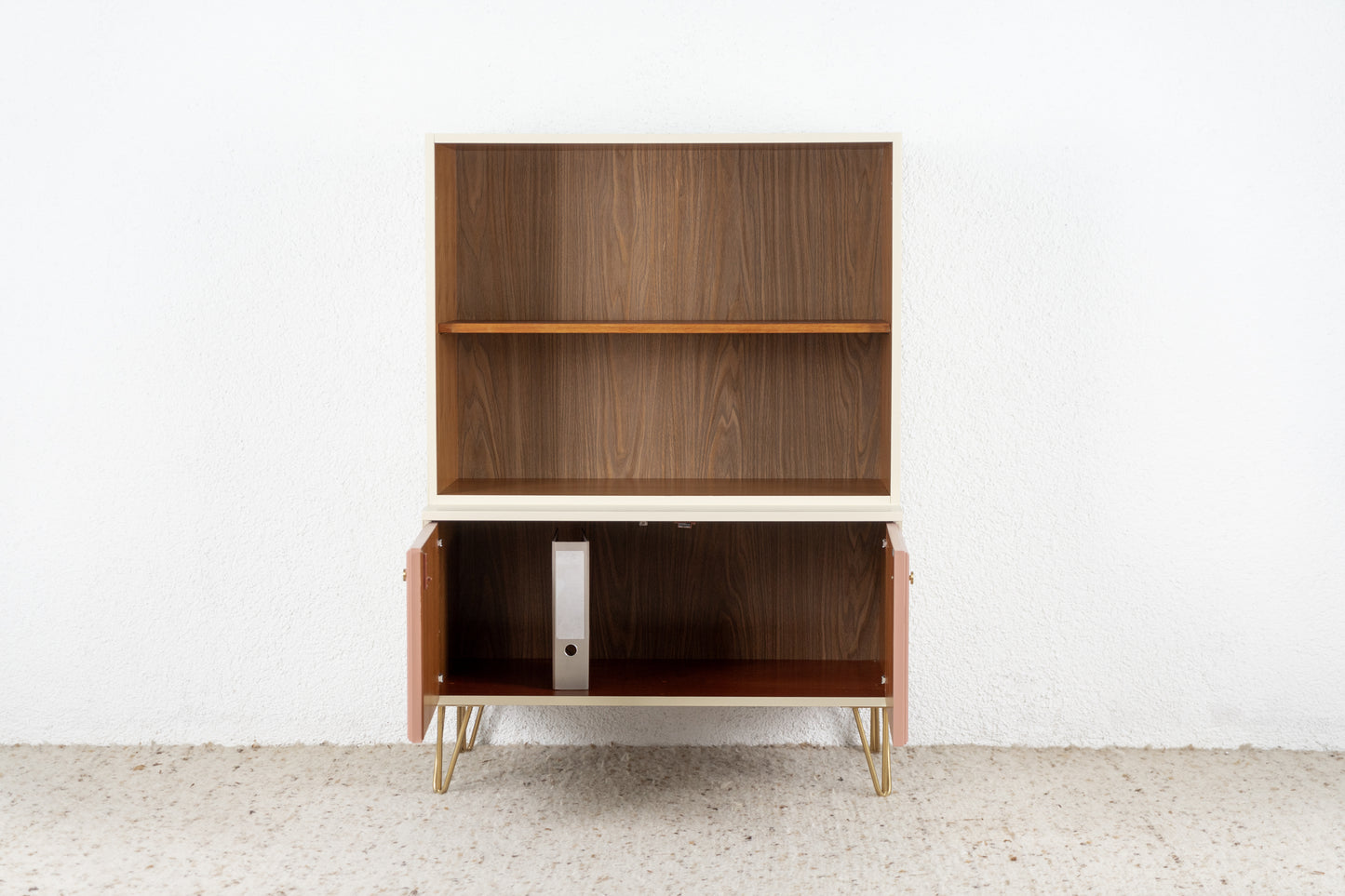 Vintage Schrank Regal Altrosa Creme Gold Kommode Wohnzimmer