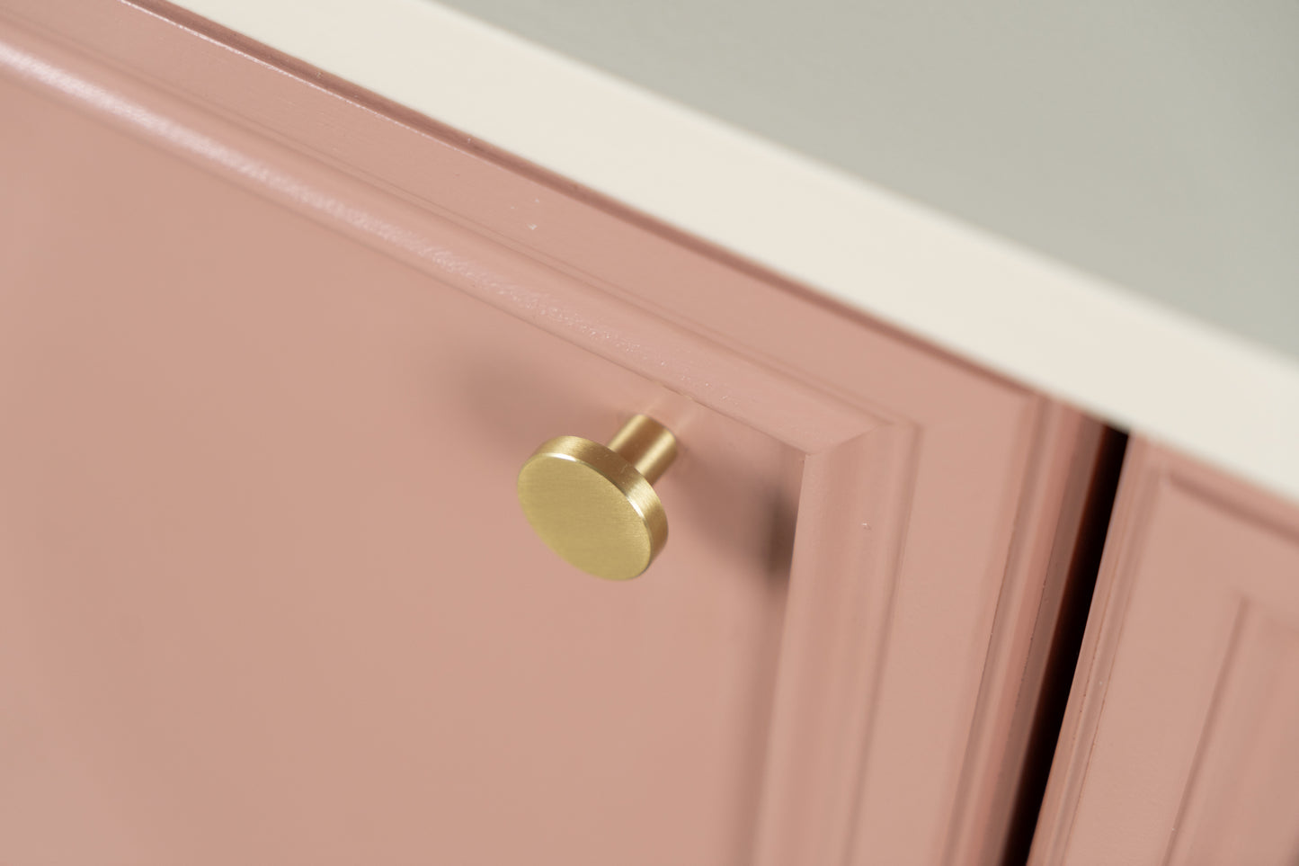 Vintage Schrank Regal Altrosa Creme Gold Kommode Wohnzimmer