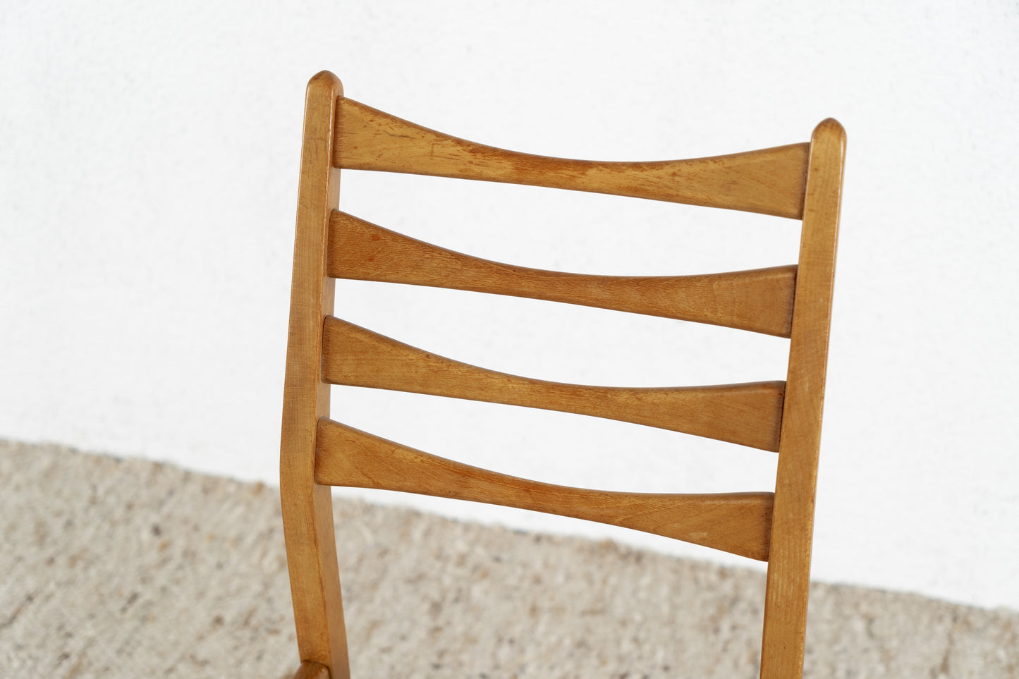 3er Set Vintage Stühle Holzgestell Petrol Blau Mid Century 1960er Stuhl