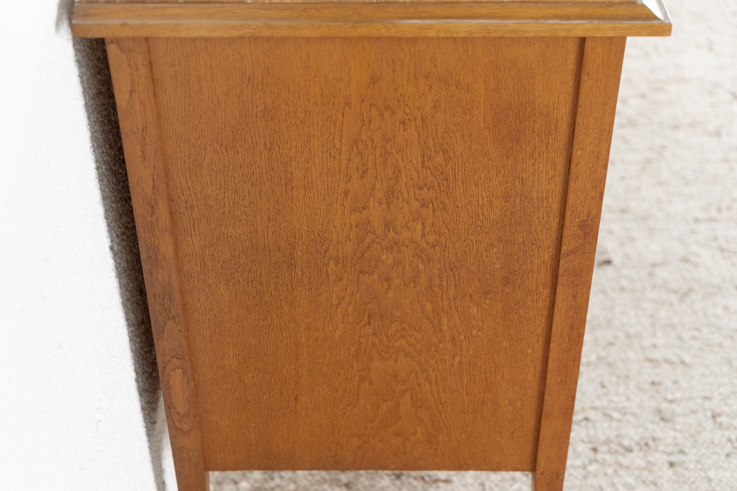 Vintage Kommode Vitrine Sideboard Holz Glas Eiche Pastell Gold Schränkchen