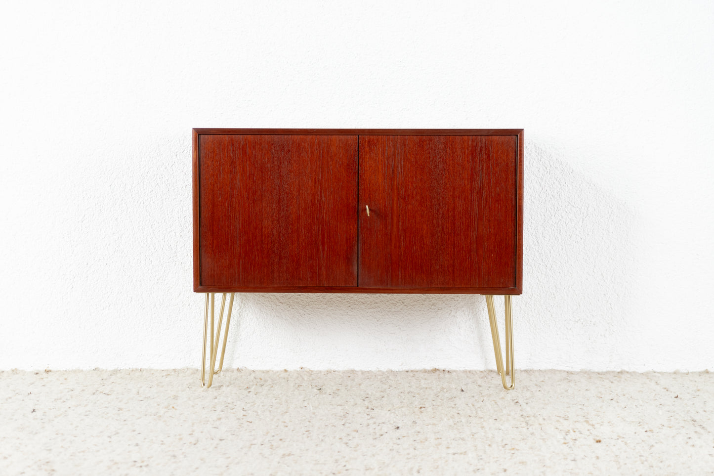 WK MÖBEL Sideboard Kommode Mid Century Holz Teak Vintage Gold