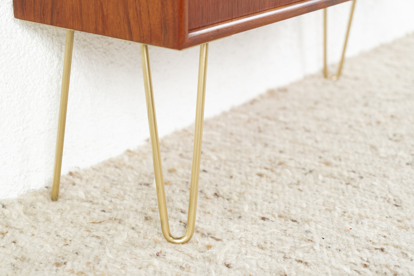 WK MÖBEL Sideboard Kommode Mid Century Holz Teak Vintage Gold