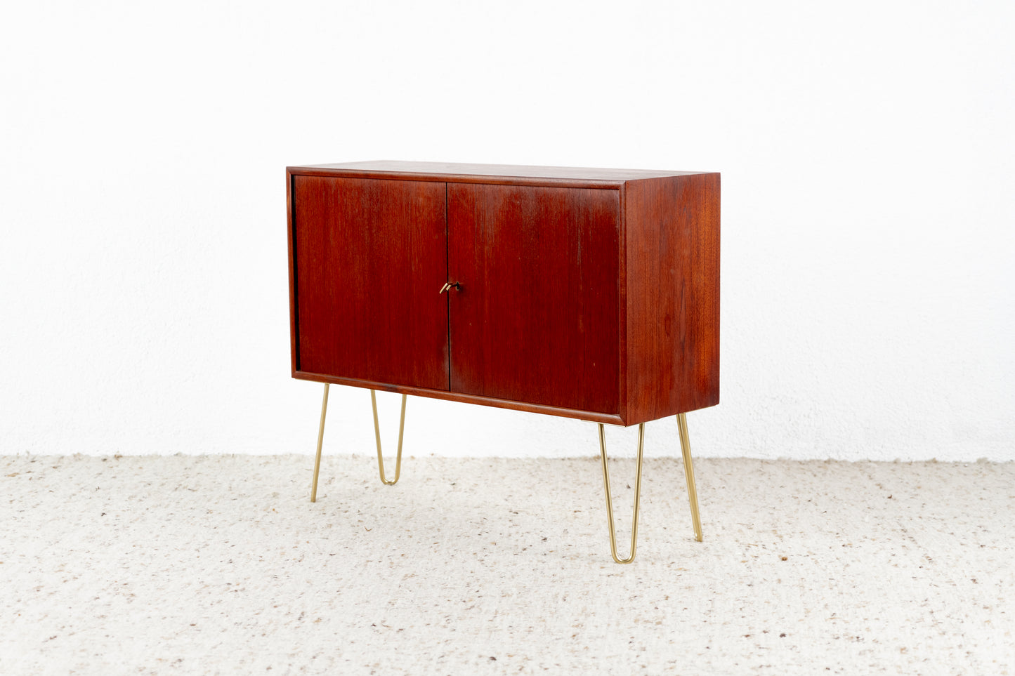 WK MÖBEL Sideboard Kommode Mid Century Holz Teak Vintage Gold
