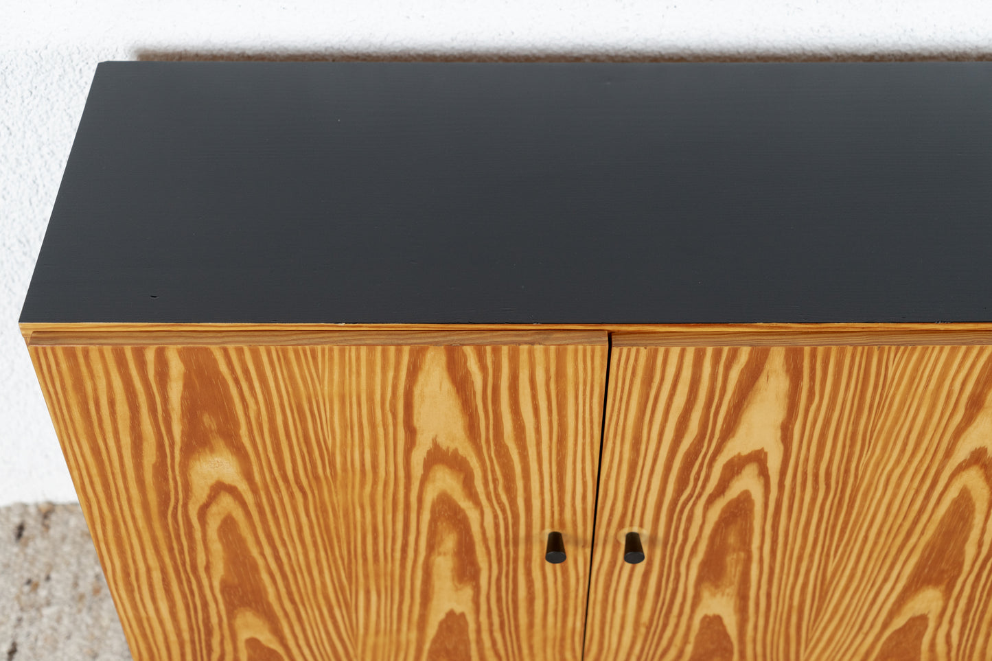 Vintage Sideboard Kommode Holz Schubladen Schwarz Tv