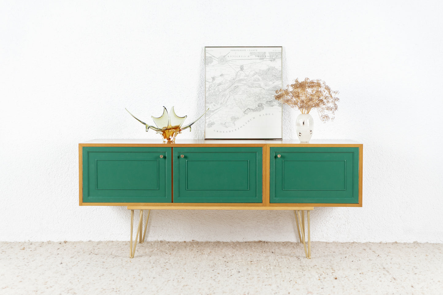 Vintage Sideboard Kommode Mid Century 60s Holz Nuss GERO Tv Lowboard