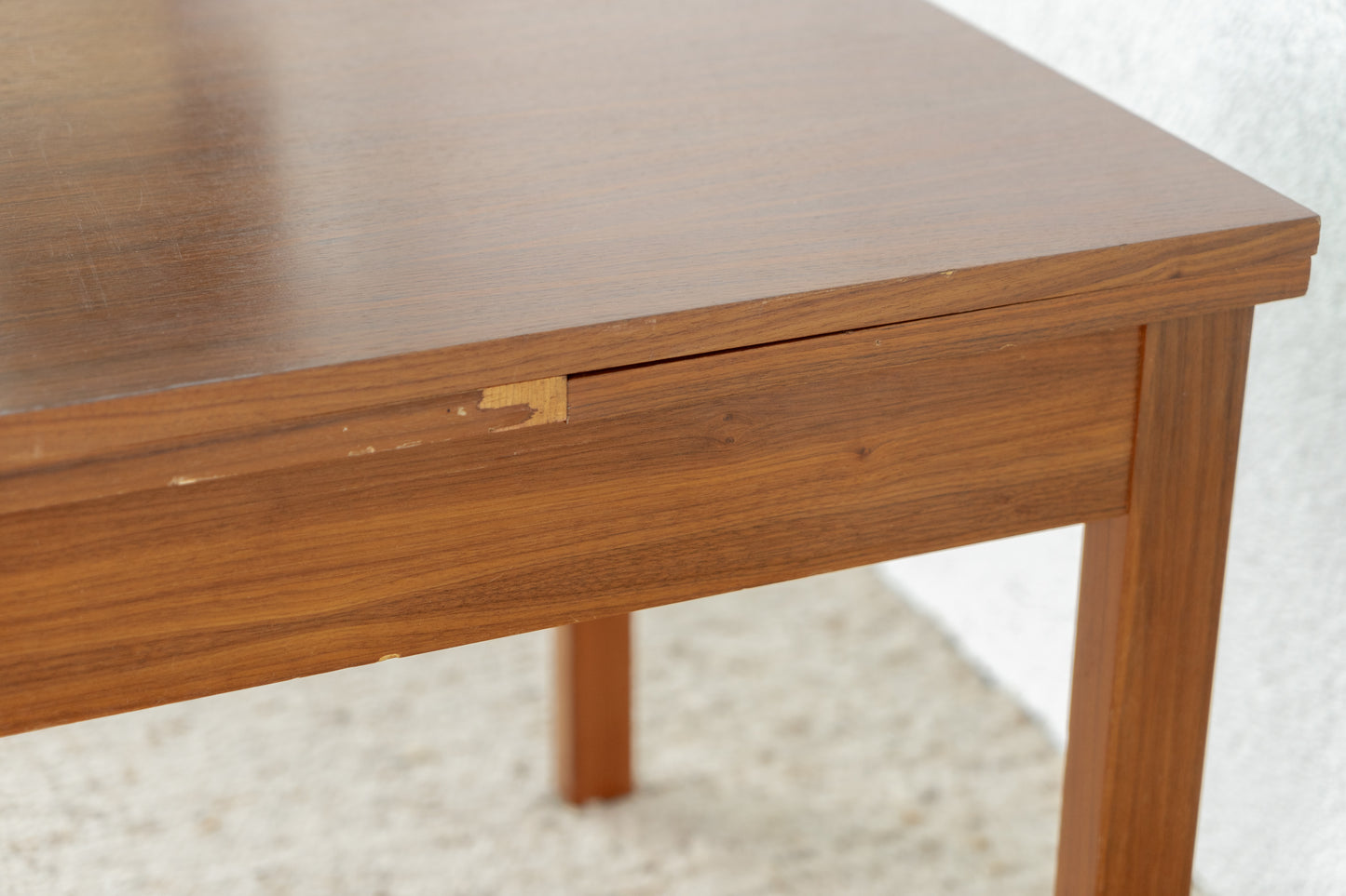 Vintage Tisch Ausziehbar Esstisch Holz Mid Century Nuss Esszimmer Küche DDR