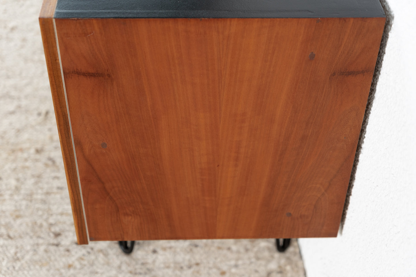 Vintage Sideboard Kommode Mid Century Holz Nuss 1960er 60s Schwarz