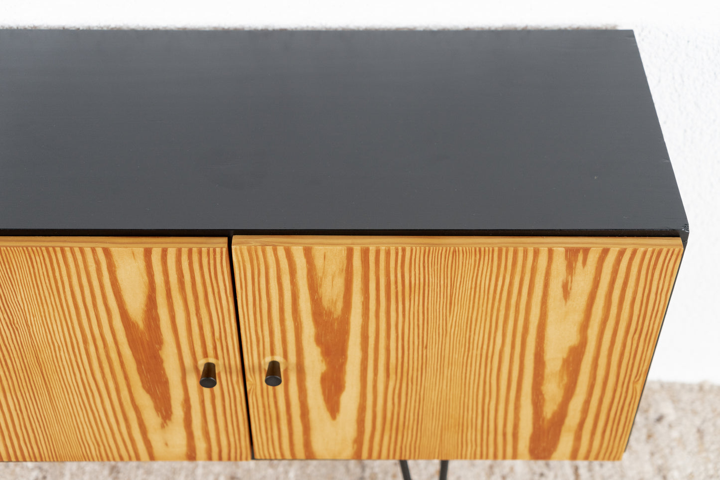 Vintage Sideboard Kommode Regal Holz Schwarz Tv Board Schwarz Upcycling
