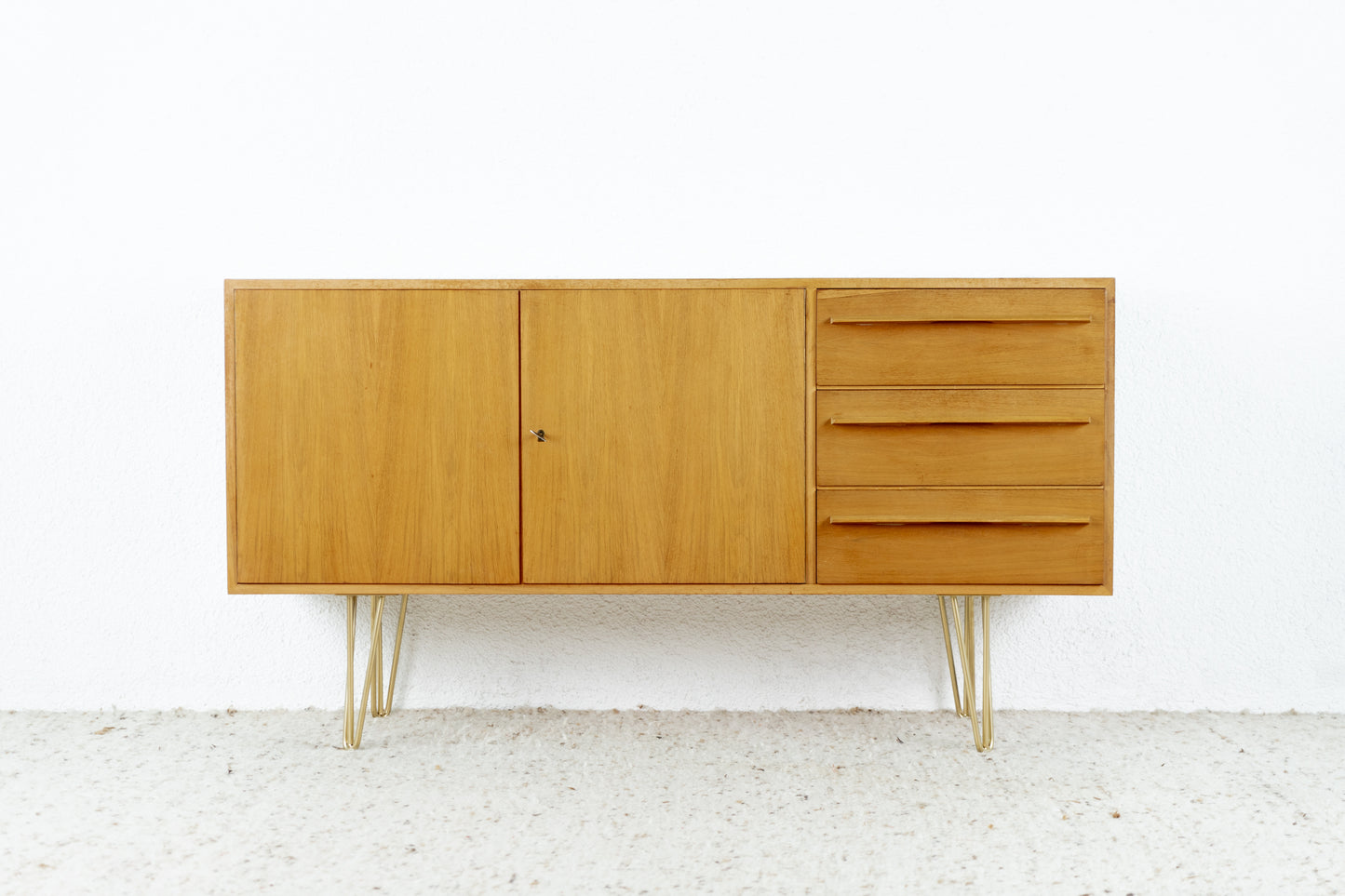 Vintage Sideboard Kommode Schubladen Mid Century Bauhaus WHB Nuss Loft