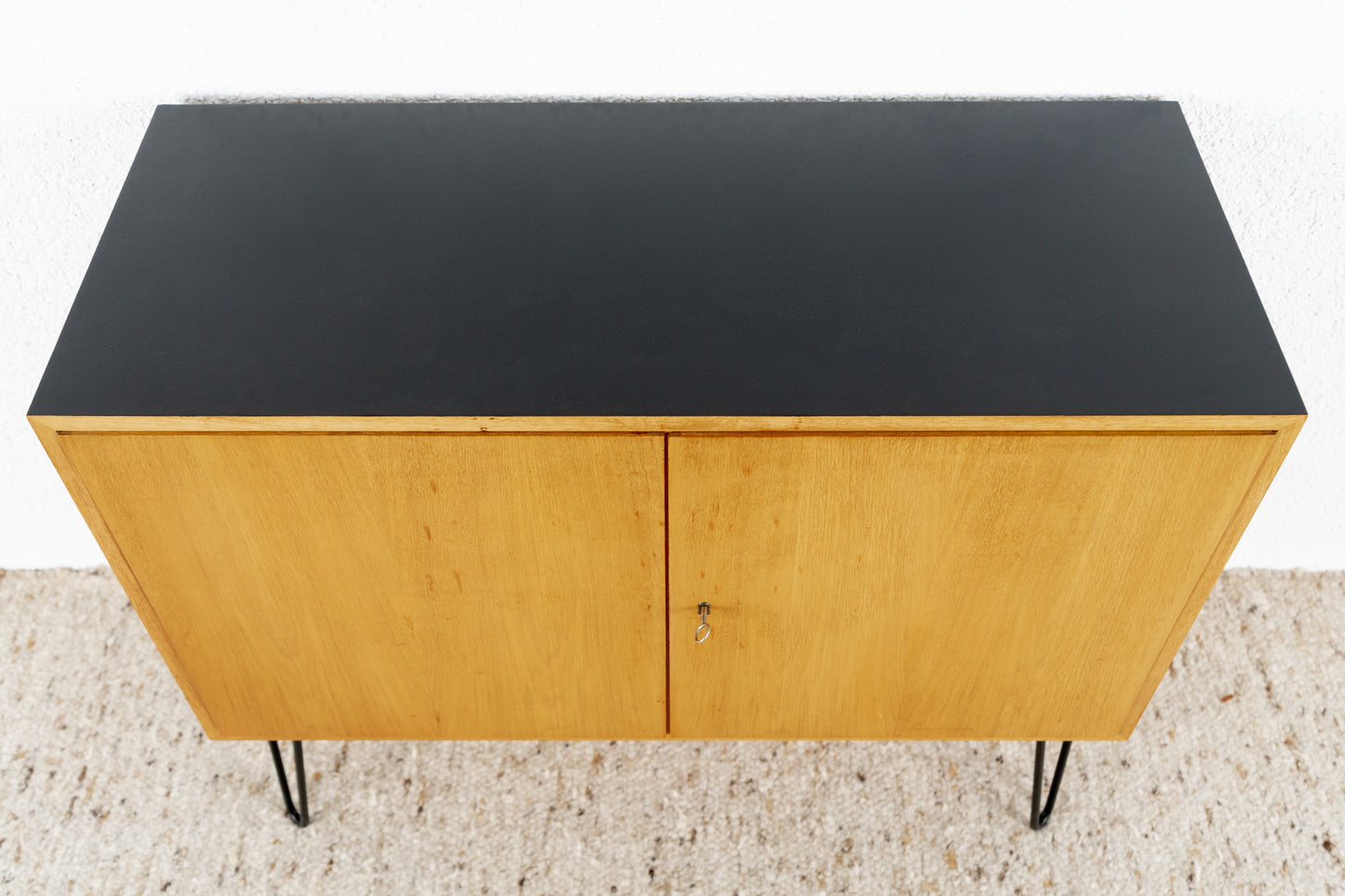 Vintage Kommode Schrank Mid Century Holz Nuss Sideboard