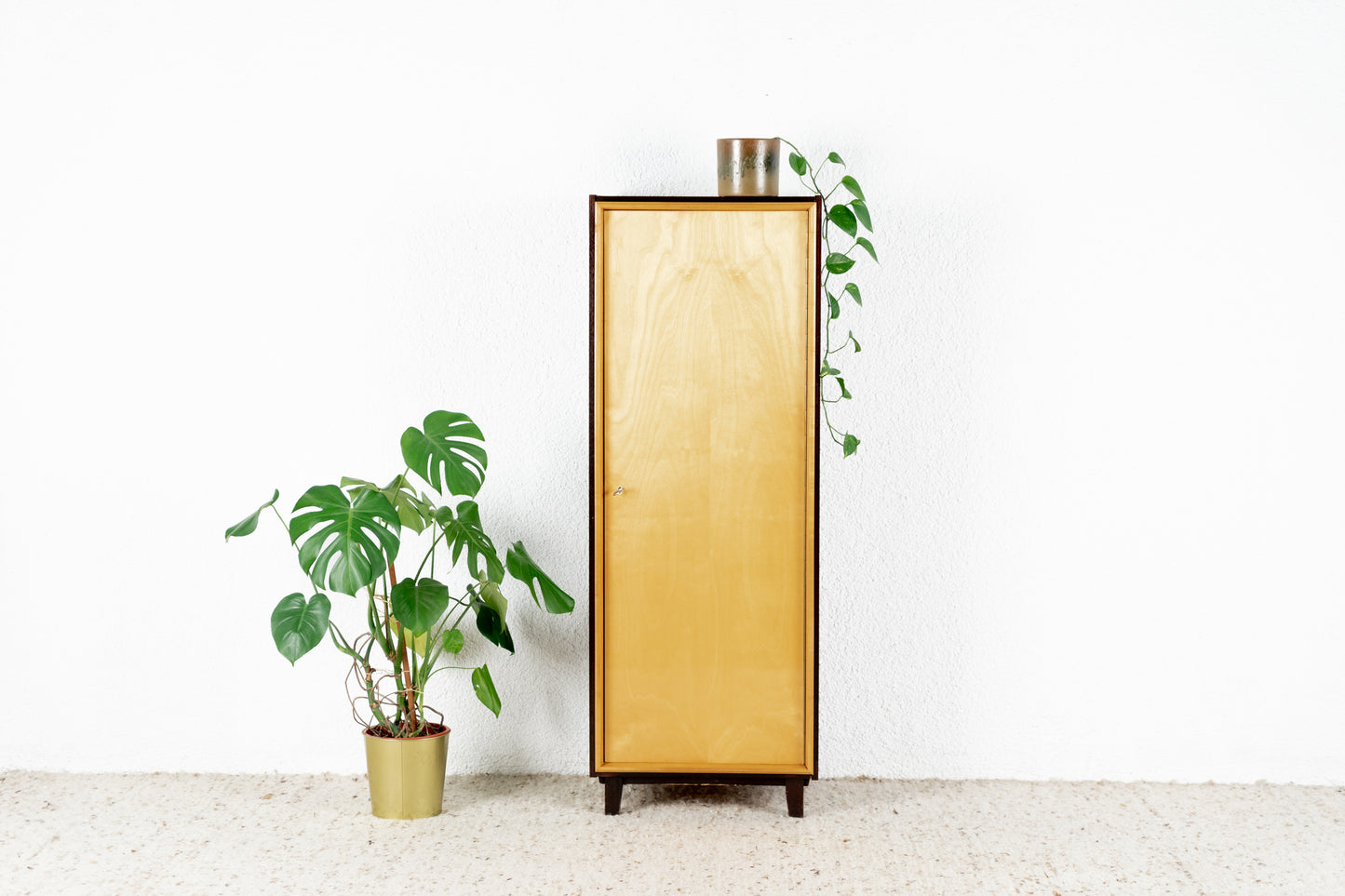 Vintage Schrank Holz Kleiderschrank DDR 1960er 60s Kommode Mid Century