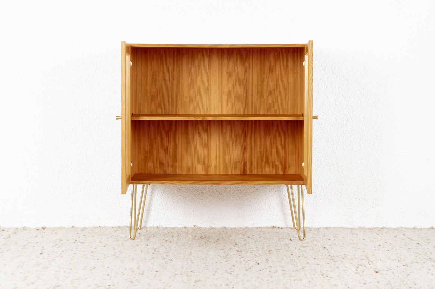 Vintage Kommode Vitrine Holz Glas Sideboard
