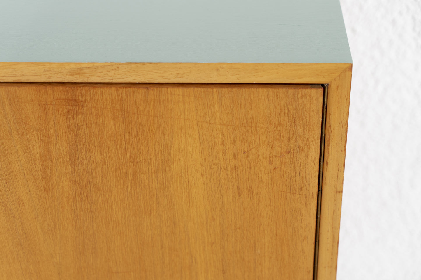 Vintage Kommode Sideboard Mid Century Holz Nuss Pastell Salbei