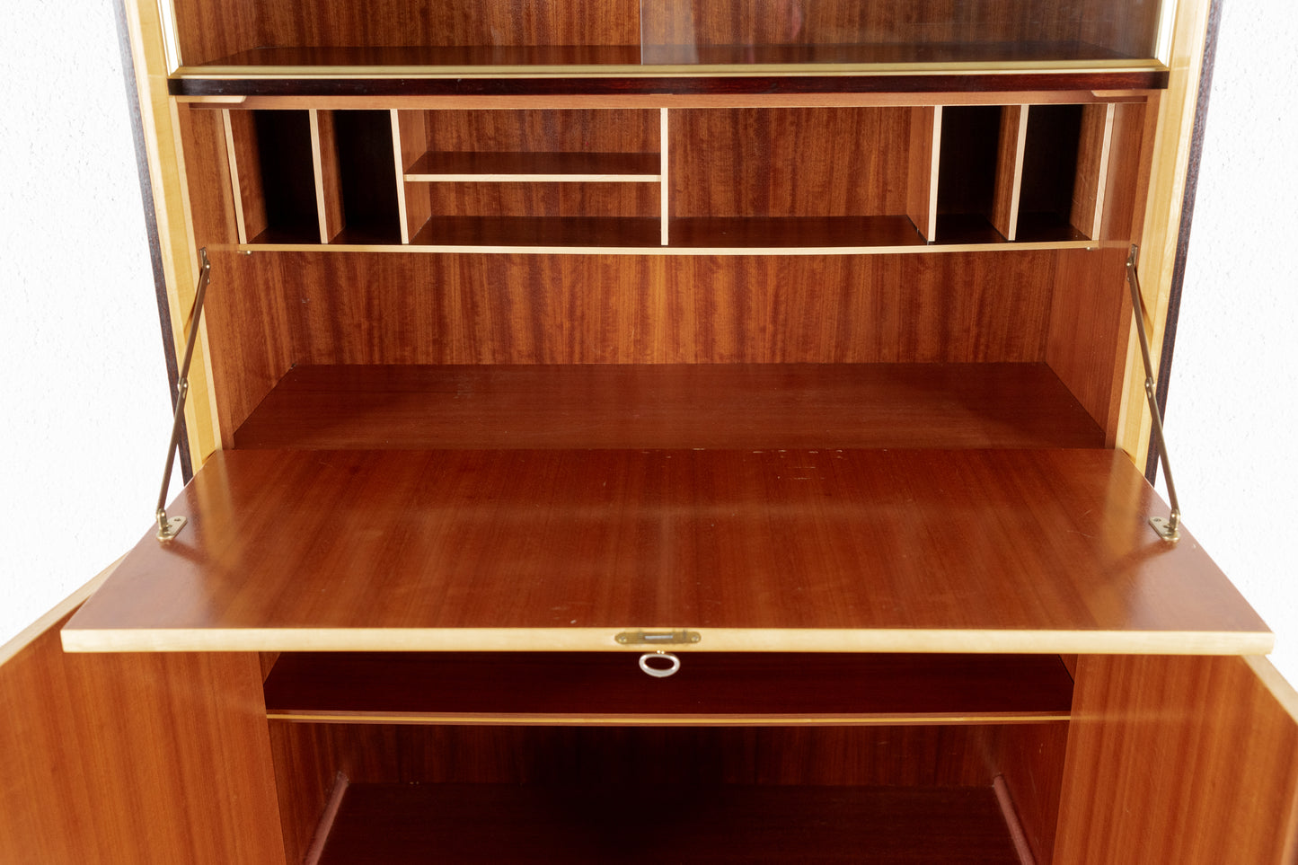 Vintage Schrank Sekretär Holz DDR 1960er 60s Kommode Minibar Mid Century