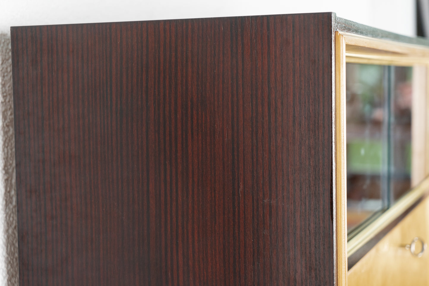 Vintage Schrank Sekretär Holz DDR 1960er 60s Kommode Minibar Mid Century
