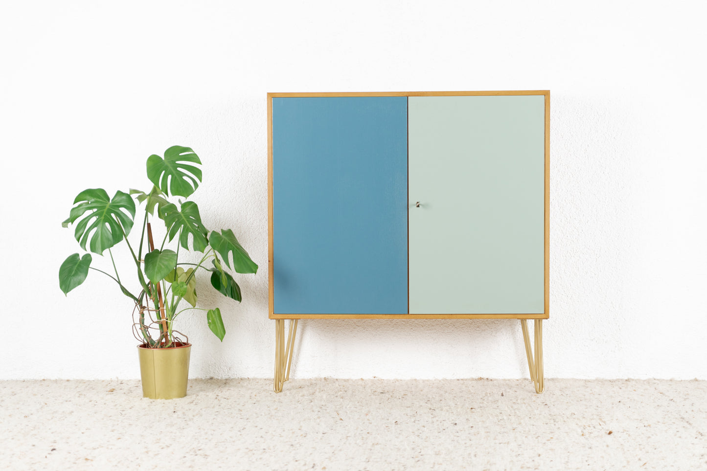 Vintage Kommode Sideboard Schrank Holz Nuss Mid Century 60s