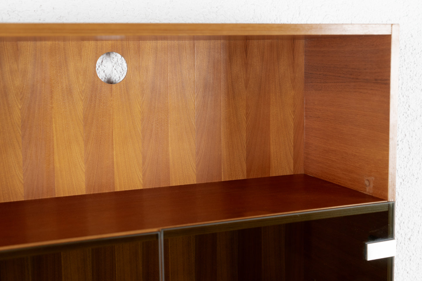 Vintage Schrank Regal Rauchglas Vitrine Kommode Mid Century 1960er