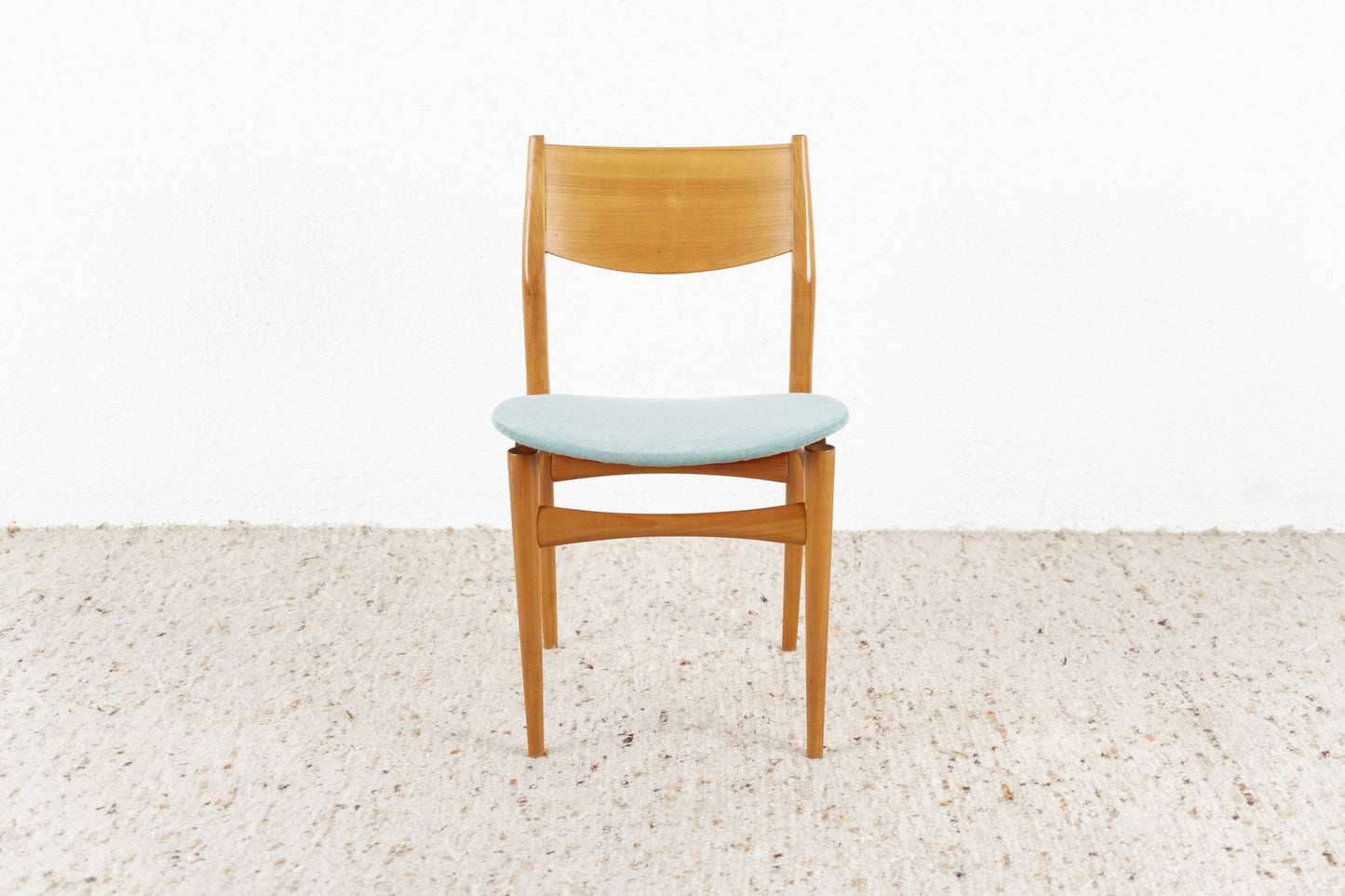 Vintage Stuhl Massivholz Lübke Mid Century Schwarz Esszimmer Küche