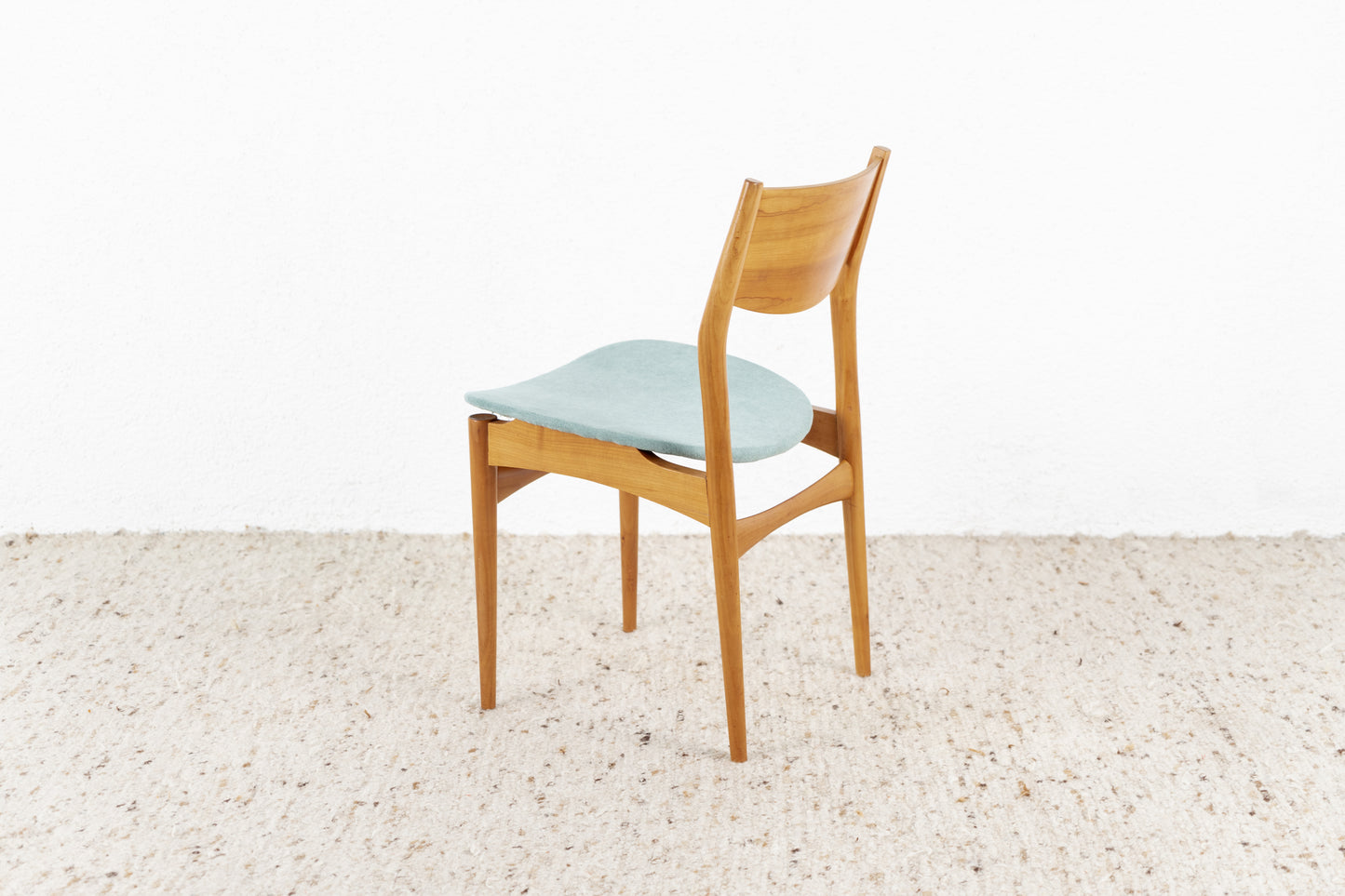 Vintage Stuhl Massivholz Lübke Mid Century Schwarz Esszimmer Küche