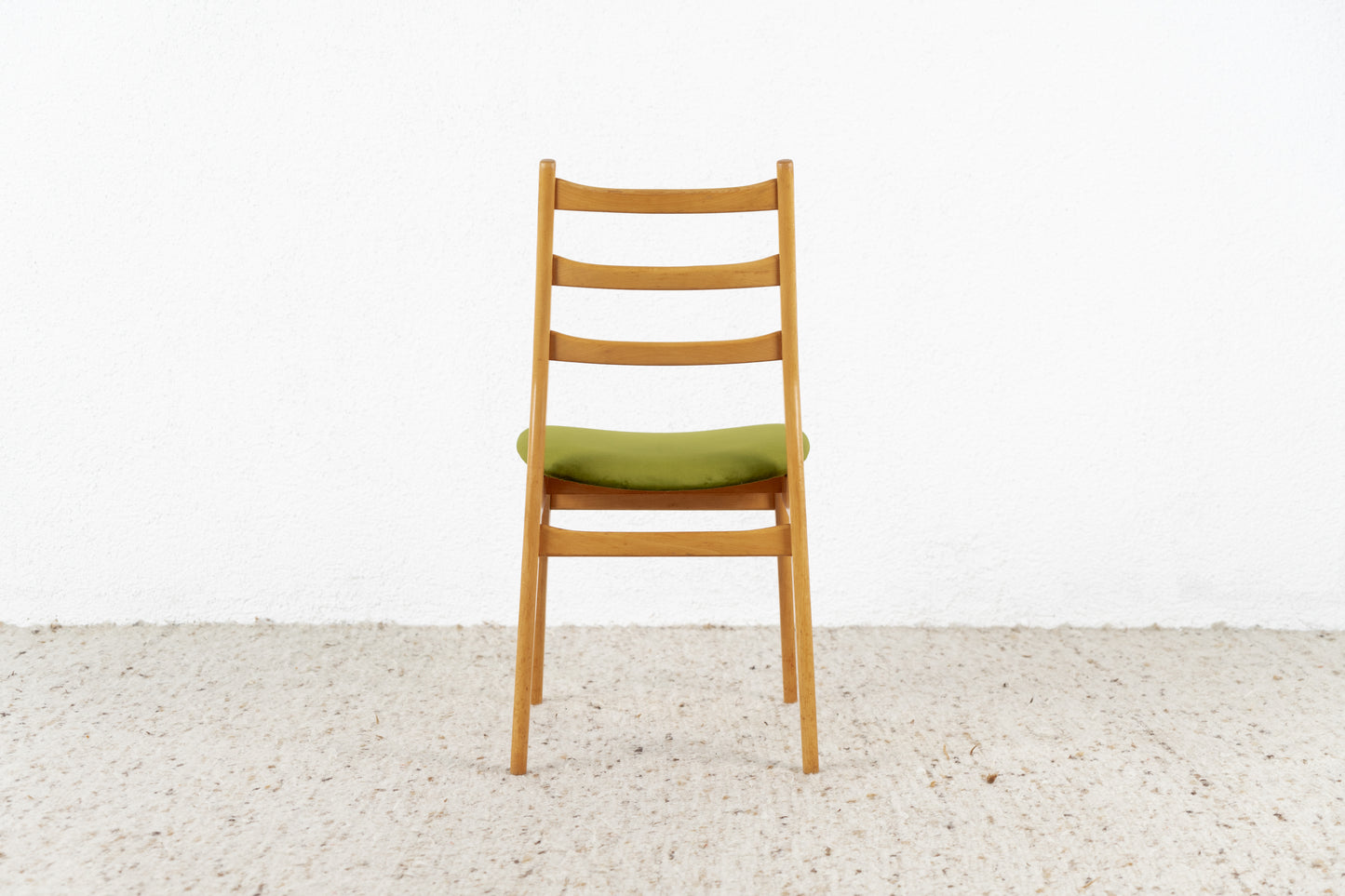 3er Set Vintage Stühle Massivholz Buche Samt Grün Casala Möbel Küche Esszimmer Mid Century