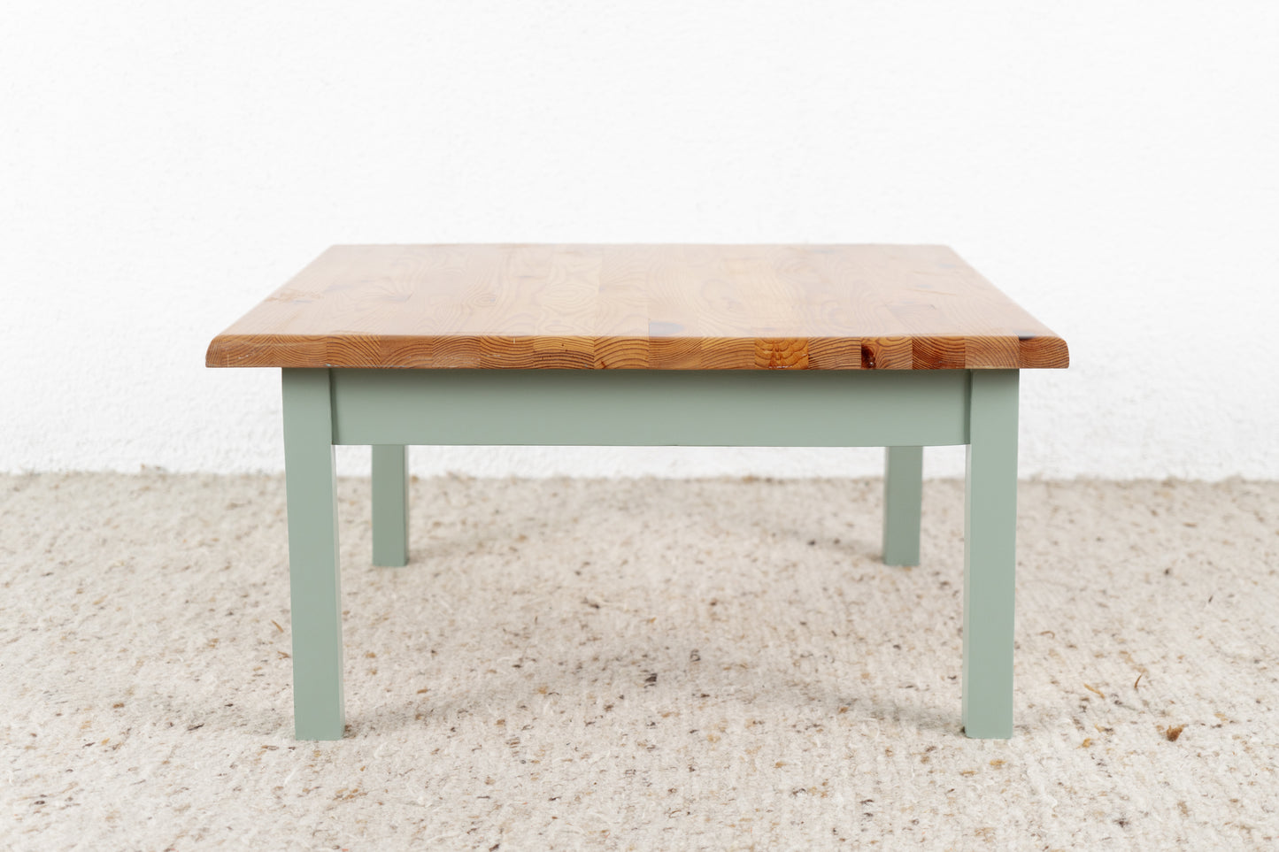 Vintage Couchtisch Beistelltisch Massivholz Pastell Salbei Wohnzimmer