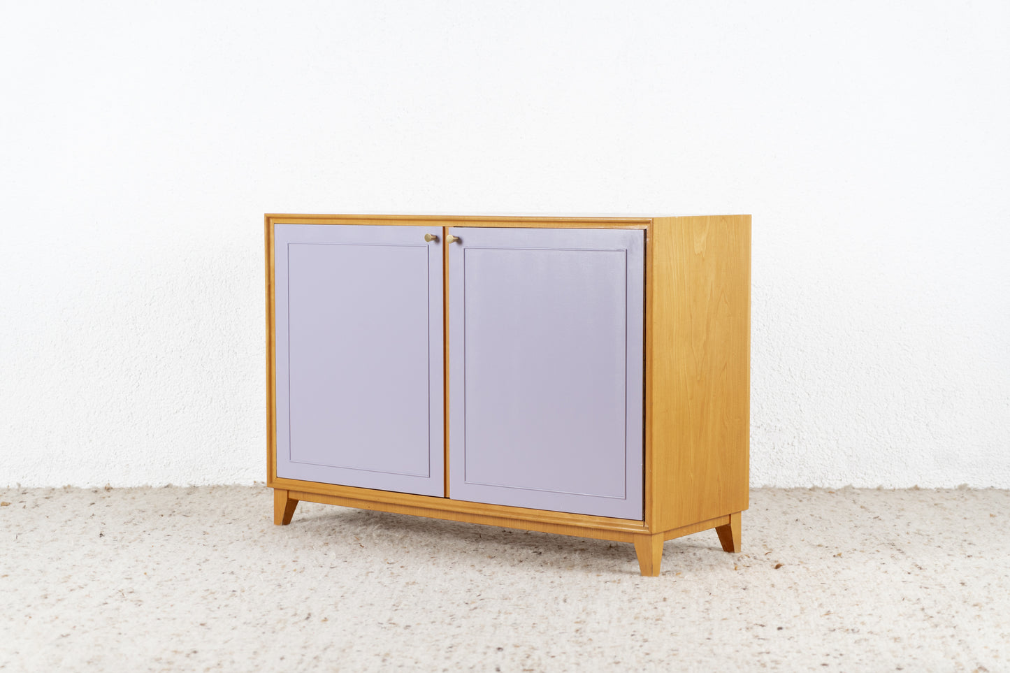 Vintage Kommode Sideboard Mid Century Holz Flieder Rüster