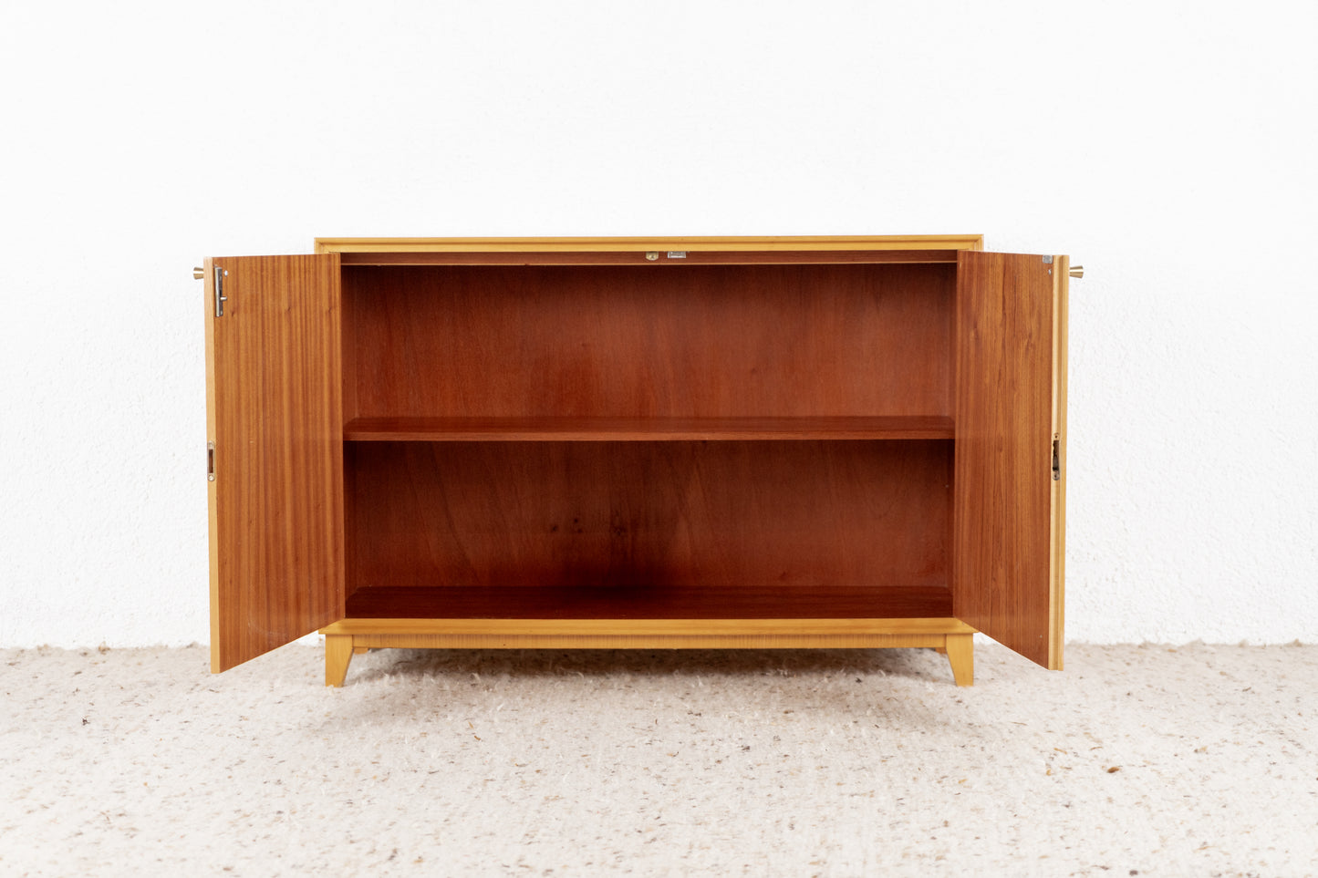Vintage Kommode Sideboard Mid Century Holz Flieder Rüster