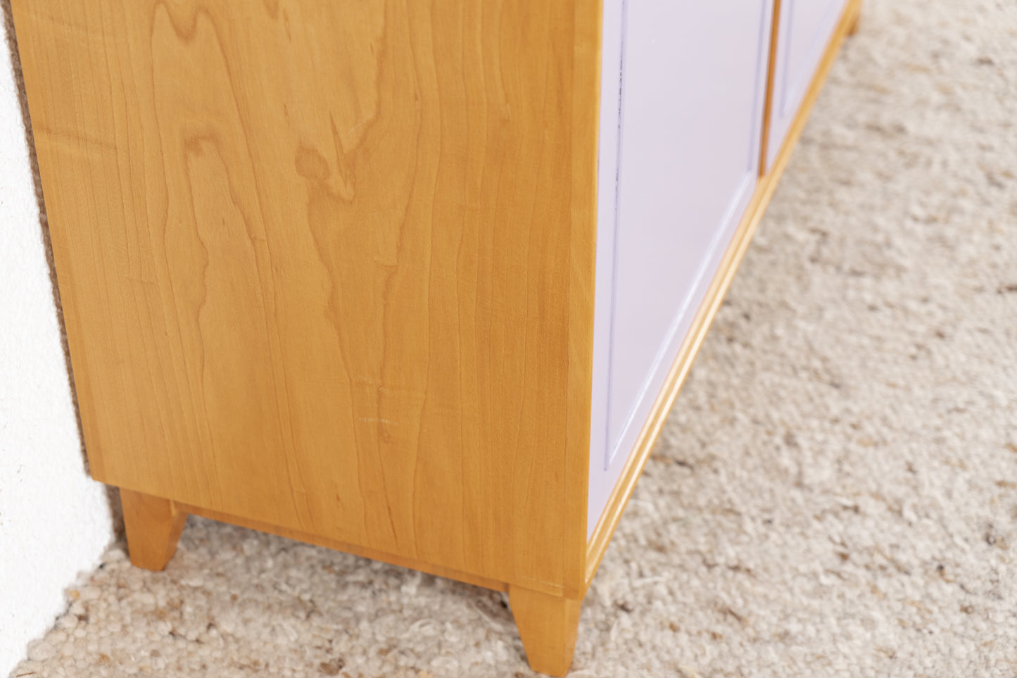 Vintage Kommode Sideboard Mid Century Holz Flieder Rüster