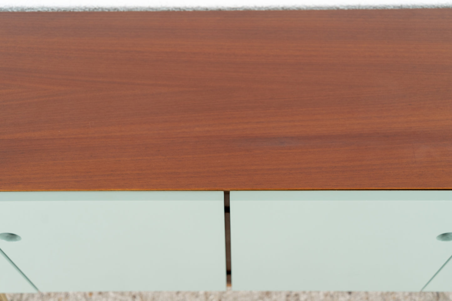 Vintage Sideboard Kommode Mid Century Holz Teak Tv Schrank Pastell Salbei